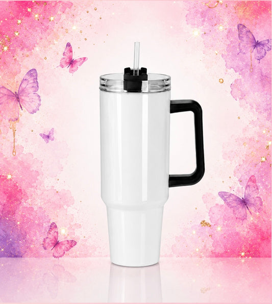 40oz Stainless Steel (Black Handle)